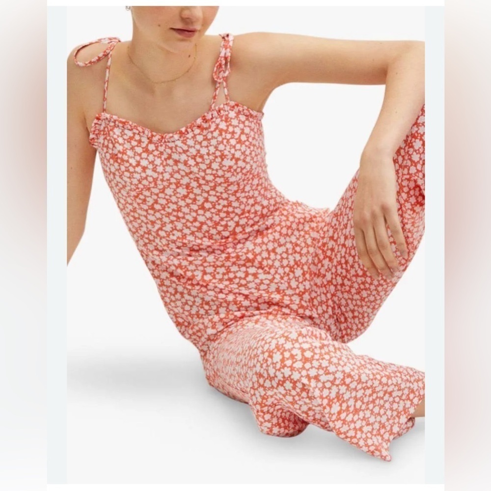 MNG Floral Pink Jumpsuit M - Picture 3 of 15